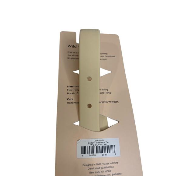 Medium Wild One Dog Collar All Weather Durable Flex-Poly Tan  12-15 inches - Picture 11 of 11
